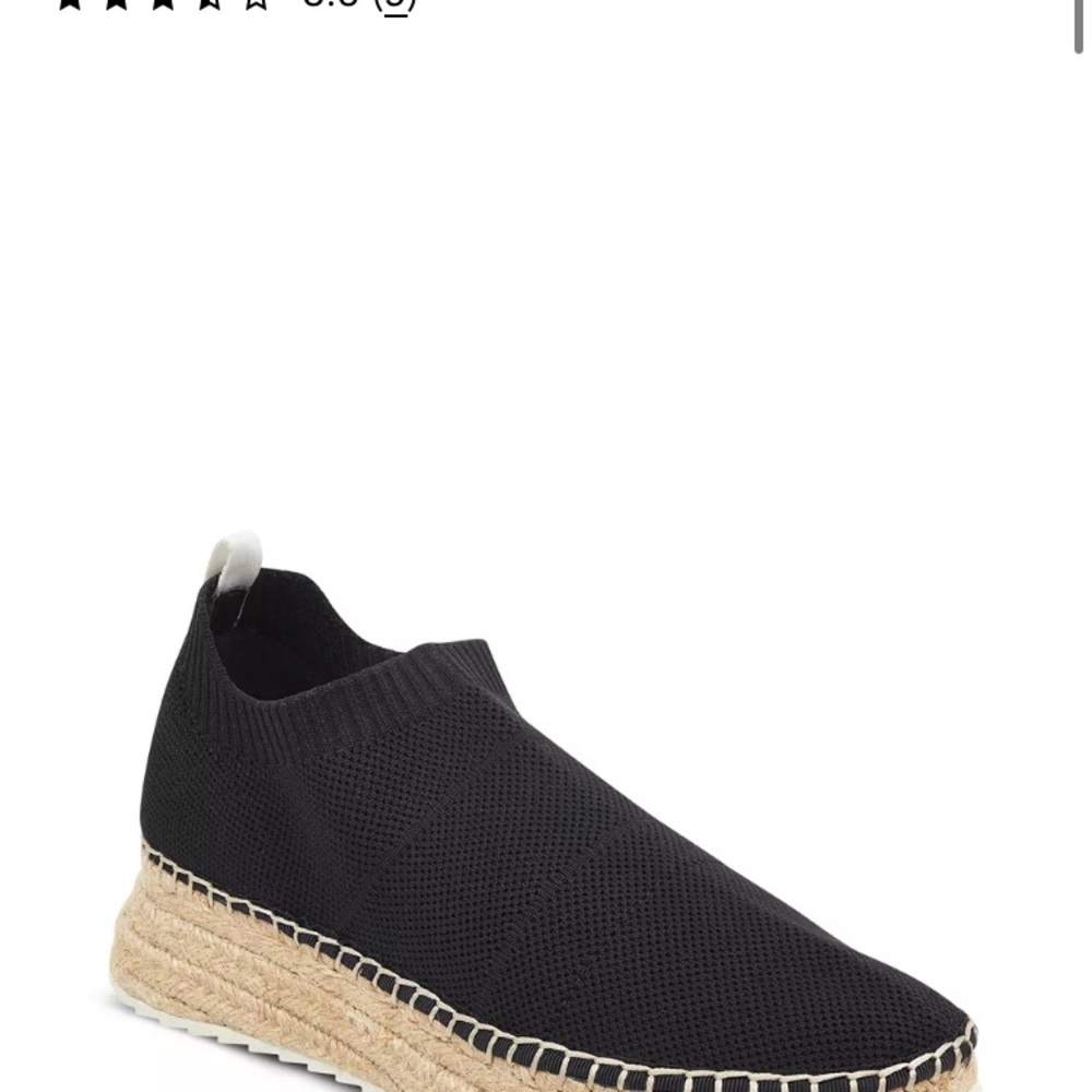 Marc Fisher Black Espadrille Slip-Ons sock shoes